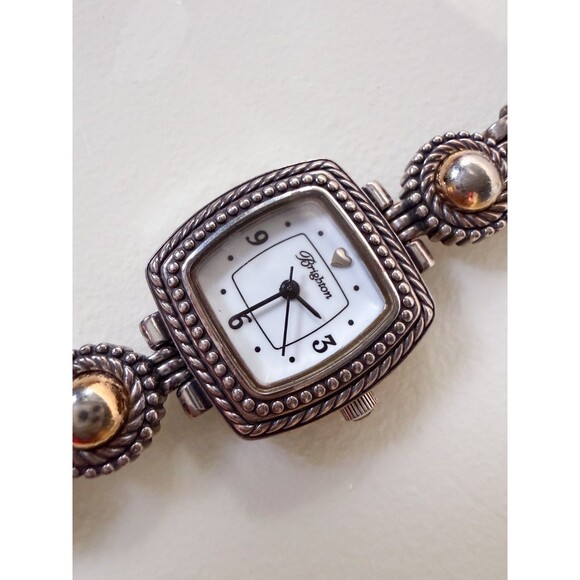 Brighton Tuscany Two-Tone Classic Silver Plated Bracelet Watch New Battery main image 4